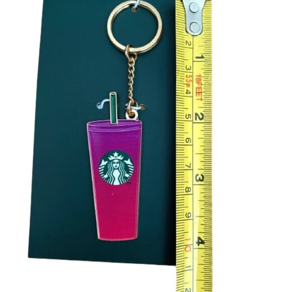 Starbucks Summer 2024 Europe exclusive cold drink enamel key chain NWT - Picture 3 of 10